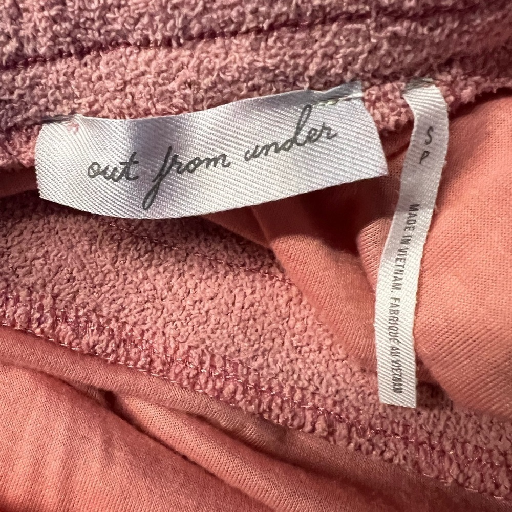 Out From Under Urban Outfitters Pink Strapless Soft Jumpsuit Wide-Leg Size Small - Picture 15 of 15